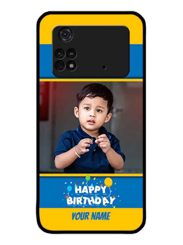 Custom Poco M4 Pro 4G Custom Metal Phone CaseBirthday Wishes Design
