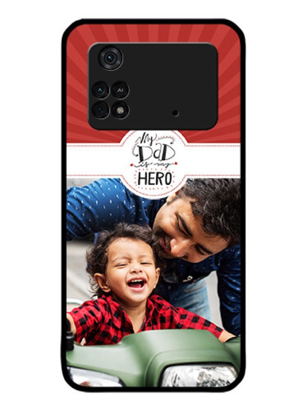 Custom Poco M4 Pro 4G Custom Metal Phone CaseMy Dad Hero Design