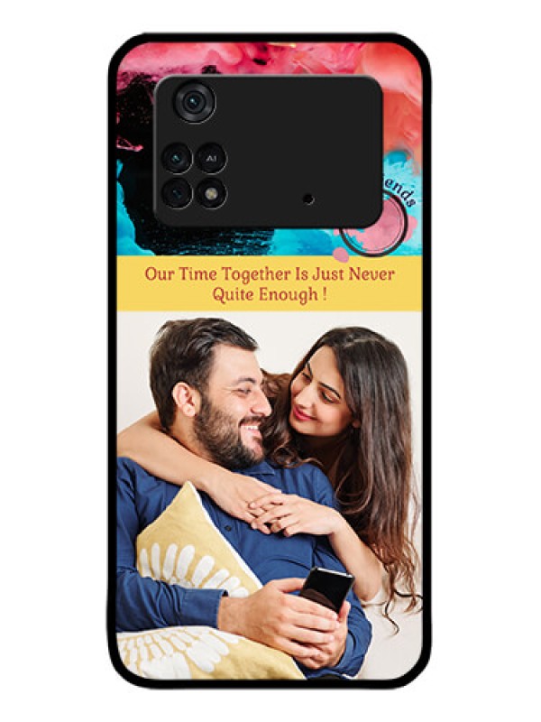 Custom Poco M4 Pro 4G Custom Metal Phone CaseQuote With Acrylic Painting Design