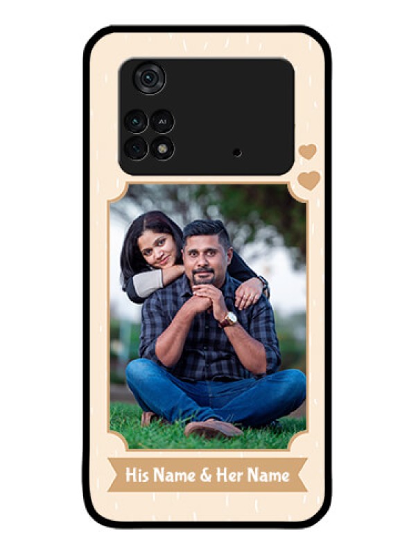 Custom Poco M4 Pro 4G Custom Metal Phone CaseWith Confetti Love Design