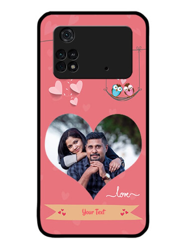 Custom Poco M4 Pro 4G Custom Metal Phone CasePeach Color Love Design