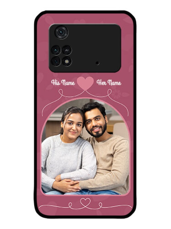 Custom Poco M4 Pro 4G Custom Metal Phone CaseLove Floral Design