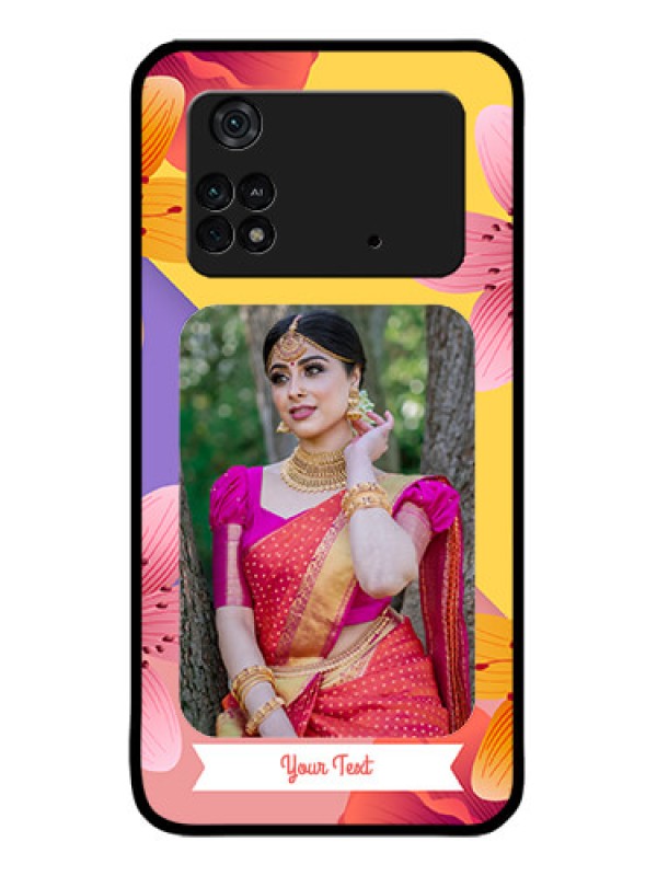 Custom Poco M4 Pro 4G Custom Metal Phone Case3 Image With Vintage Floral Design