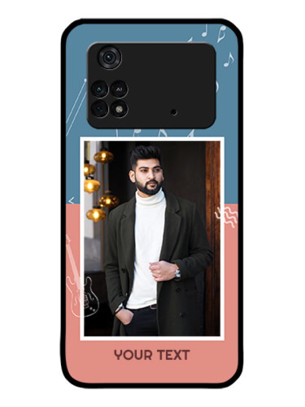 Custom Poco M4 Pro 4G Custom Metal Phone CaseWith Color Musical Note Design