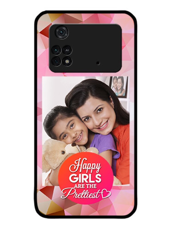 Custom Poco M4 Pro 4G Custom Metal Phone CaseAbstract Triangle Design