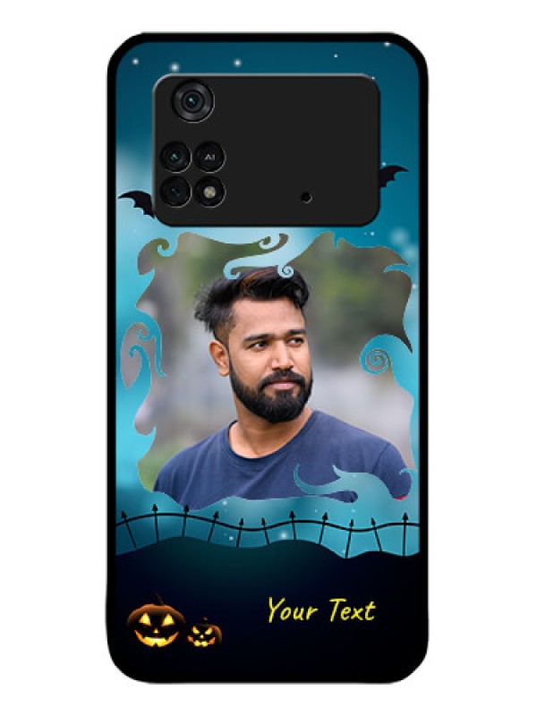 Custom Poco M4 Pro 4G Custom Metal Phone CaseHalloween Frame Design