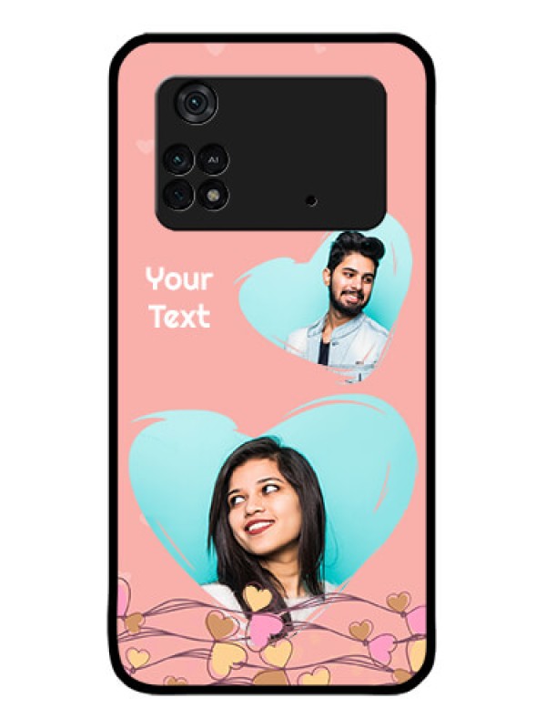 Custom Poco M4 Pro 4G Custom Metal Phone CaseLove Doodle Design