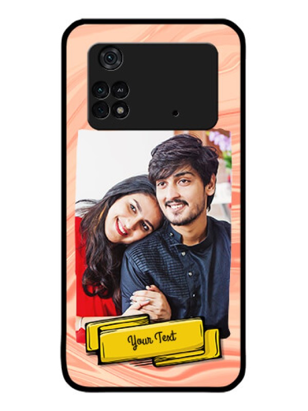 Custom Poco M4 Pro 4G Custom Metal Phone CaseMarble Texture Design