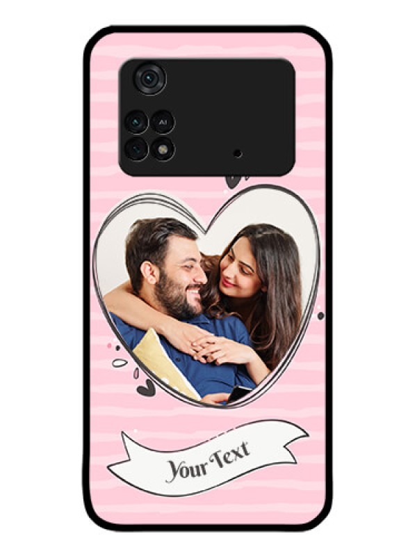 Custom Poco M4 Pro 4G Custom Metal Phone CaseVintage Heart Design