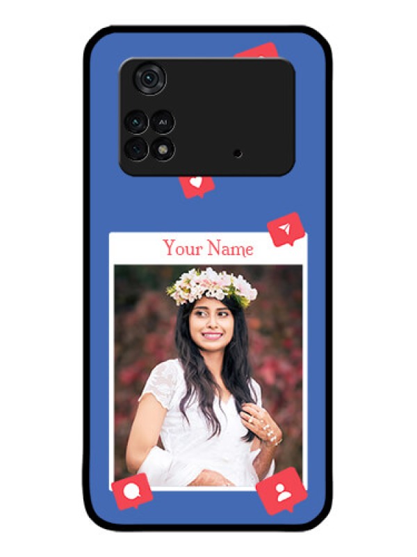 Custom Poco M4 Pro 4G Custom Metal Phone CaseLike Share And Comment Design