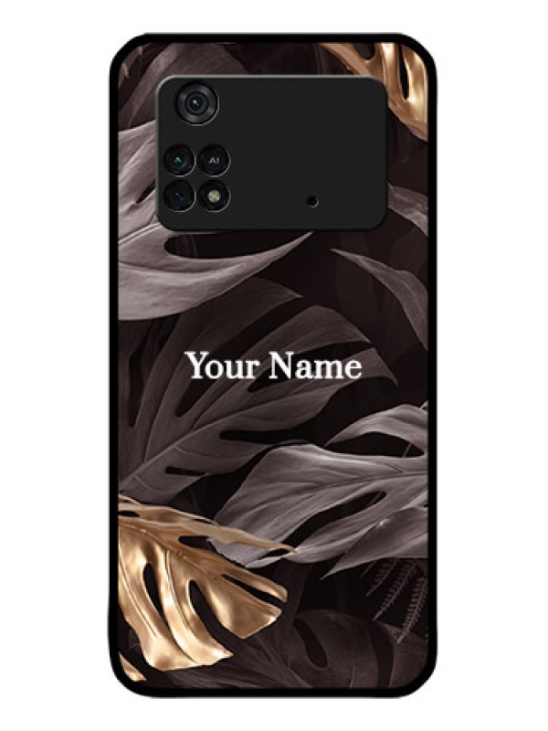 Custom Poco M4 Pro 4G Custom Metal Phone CaseWild Leaves Digital Paint Design