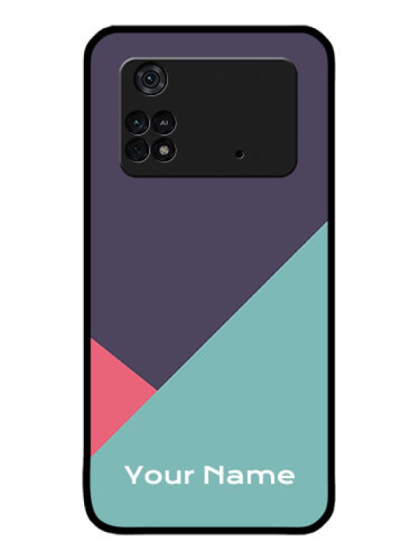 Custom Poco M4 Pro 4G Custom Metal Phone CaseTri Color Abstract Design