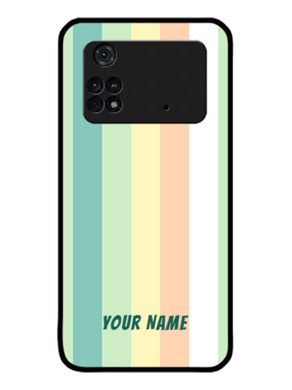 Custom Poco M4 Pro 4G Custom Metal Phone CaseMulti - Colour Stripes Design