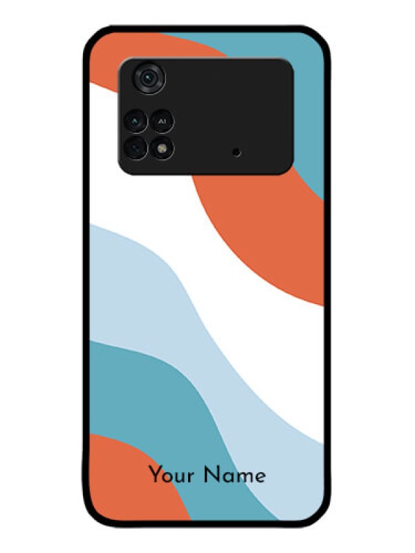 Custom Poco M4 Pro 4G Custom Metal Phone CaseColoured Waves Design