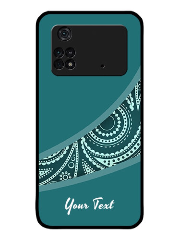 Custom Poco M4 Pro 4G Custom Metal Phone CaseSemi Visible Floral Design