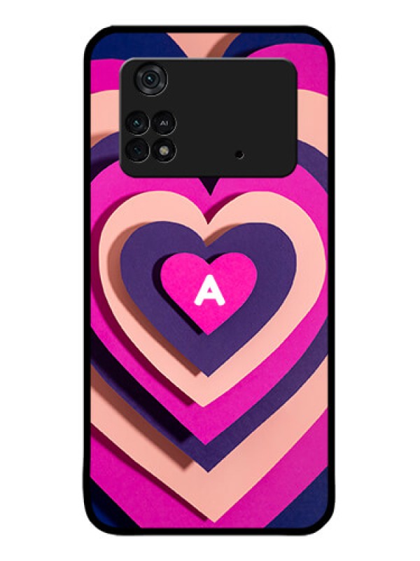 Custom Poco M4 Pro 4G Custom Metal Phone CaseCute Heart Pattern Design