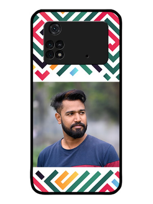 Custom Poco M4 Pro 4G Custom Metal Phone CaseColorful Maze Pattern Design