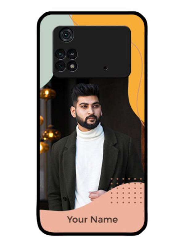 Custom Poco M4 Pro 4G Custom Metal Phone CaseTri - Coloured Overlay Design