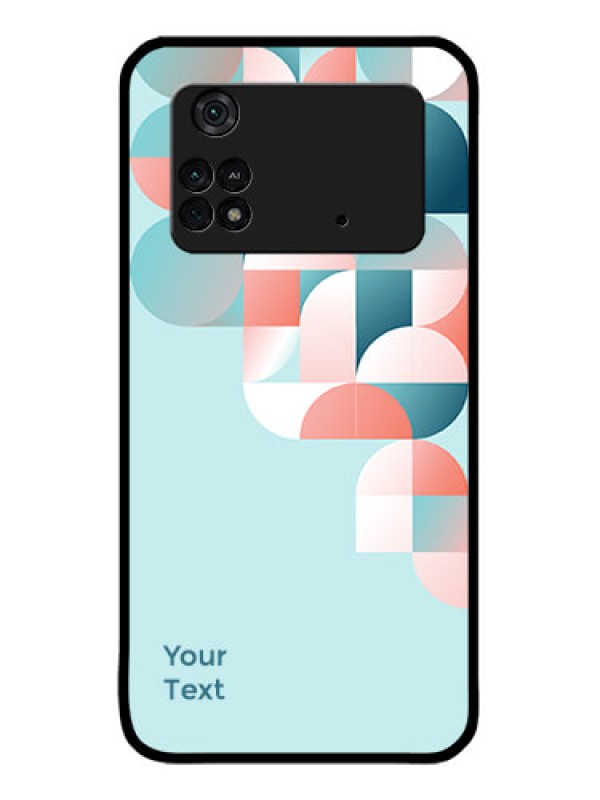 Custom Poco M4 Pro 4G Custom Metal Phone CaseStylish Semi - Circle Pattern Design