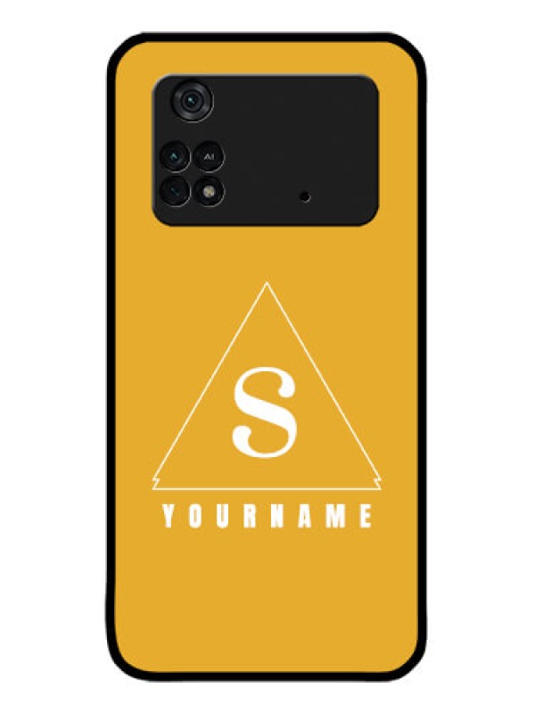 Custom Poco M4 Pro 4G Custom Metal Phone CaseSimple Triangle Design