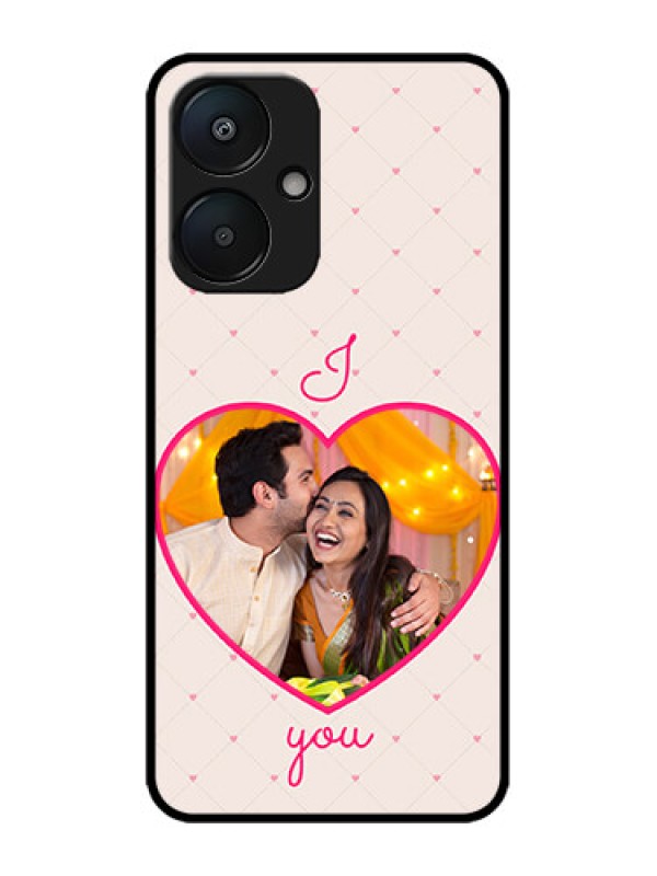 Custom Poco M6 5G Custom Metal Phone Case - Heart Shape Design