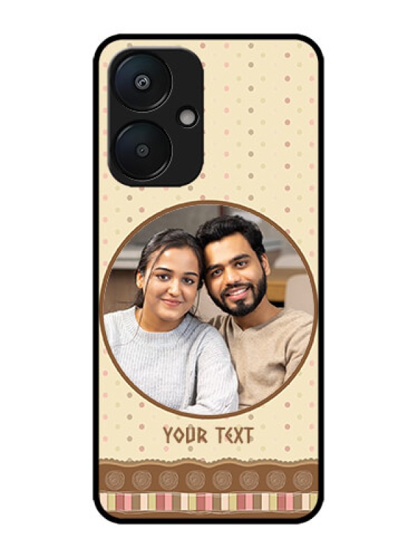 Custom Poco M6 5G Custom Metal Phone Case - Brown Dotted Mobile Case Design