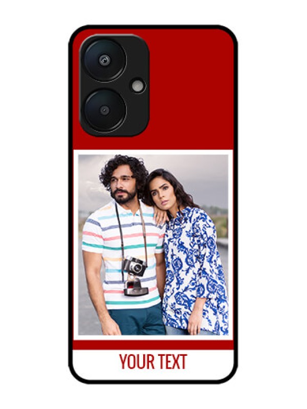 Custom Poco M6 5G Custom Metal Phone Case - Red Color Design