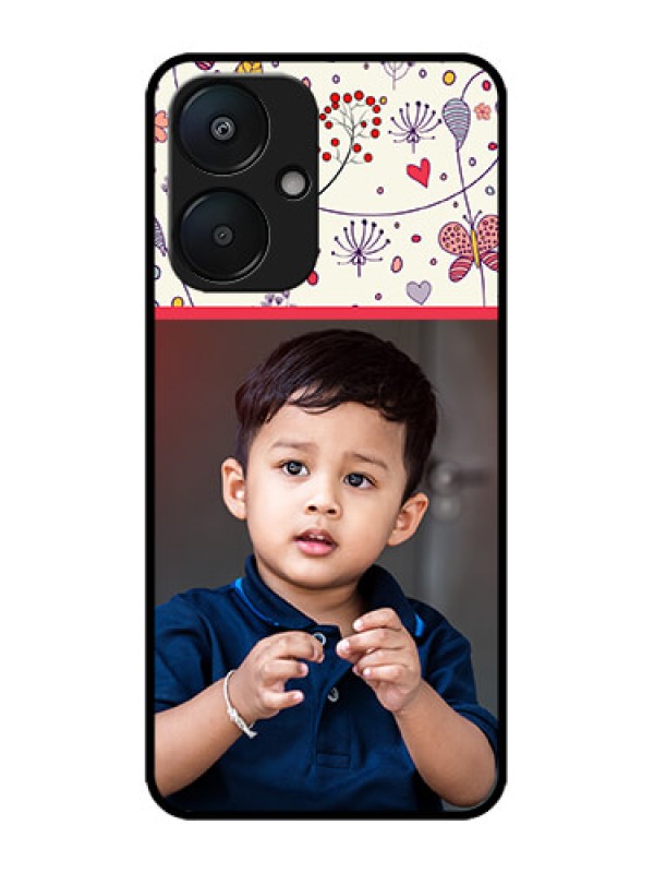 Custom Poco M6 5G Custom Metal Phone Case - Premium Floral Design