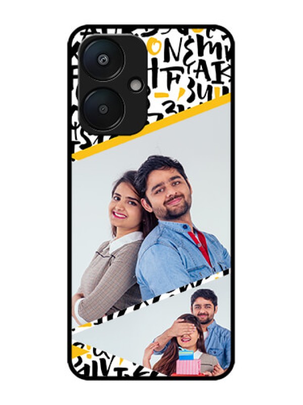 Custom Poco M6 5G Custom Metal Phone Case - Letters Pattern Design