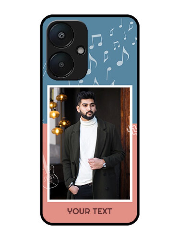 Custom Poco M6 5G Custom Metal Phone Case - With Color Musical Note Design