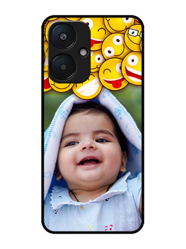 Custom Poco M6 5G Custom Metal Phone Case - With Smiley Emoji Design