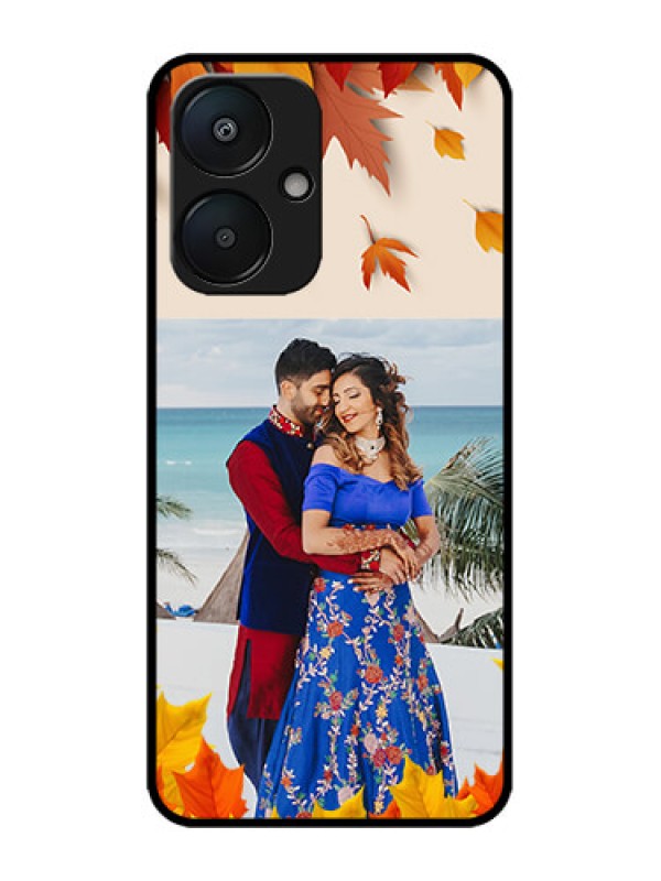 Custom Poco M6 5G Custom Metal Phone Case - Autumn Maple Leaves Design