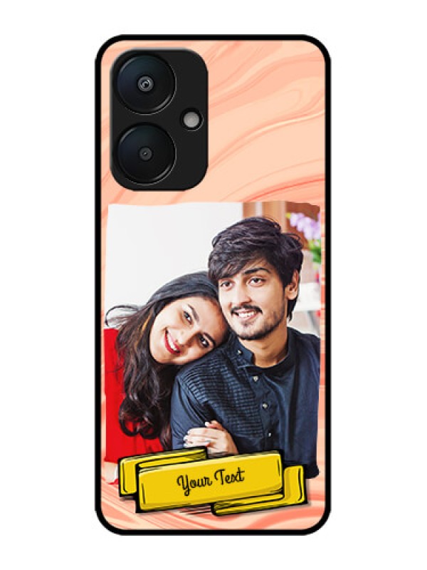 Custom Poco M6 5G Custom Metal Phone Case - Marble Texture Design