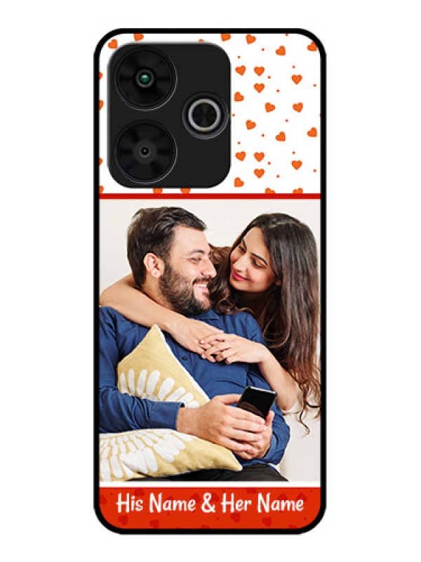 Custom Poco M6 Plus 5G Custom Metal Phone CaseOrange Love Symbol Design