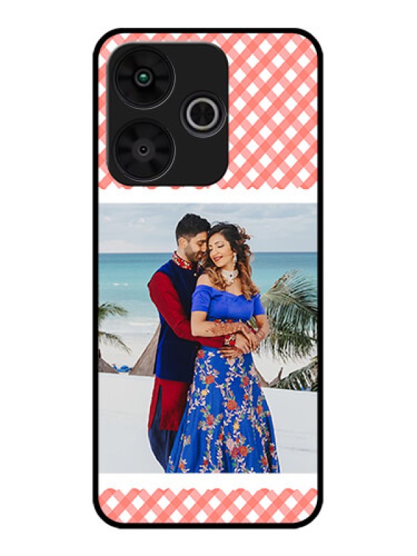 Custom Poco M6 Plus 5G Custom Metal Phone CasePink Pattern Design