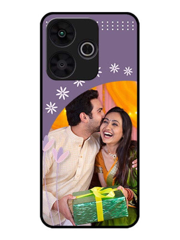 Custom Poco M6 Plus 5G Custom Metal Phone CaseLavender Flowers Design