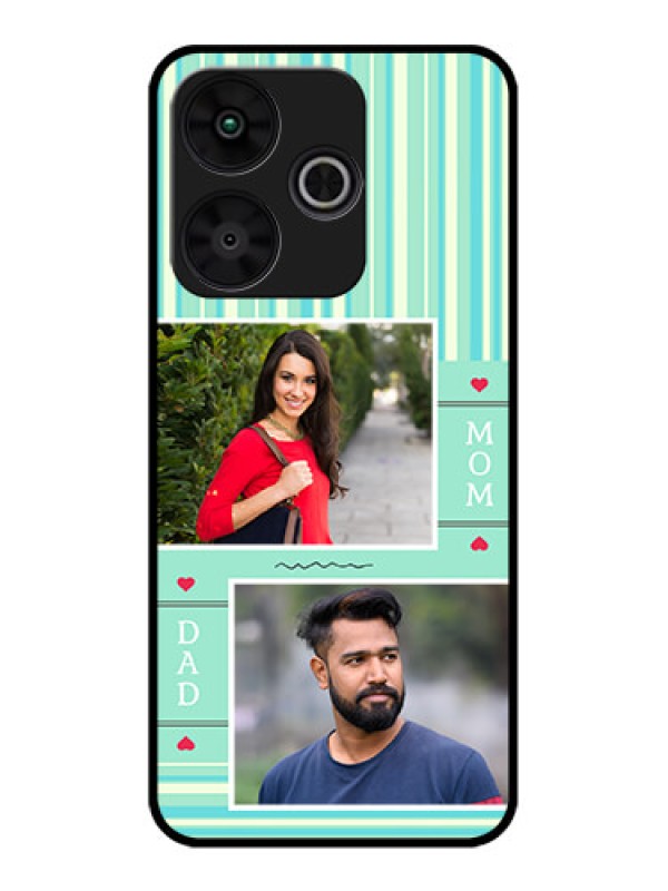 Custom Poco M6 Plus 5G Custom Metal Phone CaseMom and Dad Pic Design