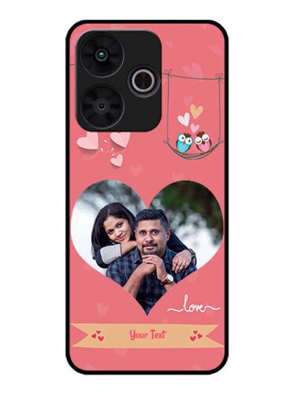 Custom Poco M6 Plus 5G Custom Metal Phone CasePeach Color Love Design