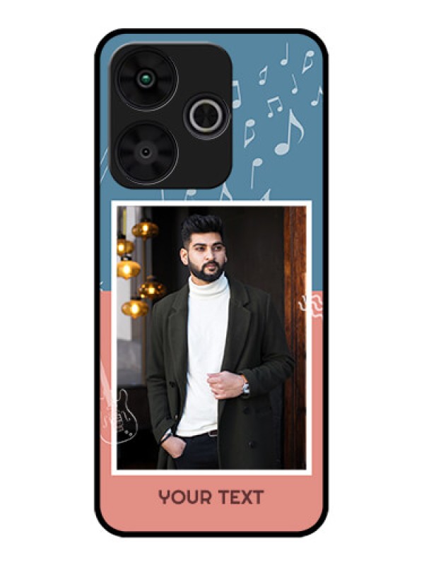 Custom Poco M6 Plus 5G Custom Metal Phone CaseWith Color Musical Note Design