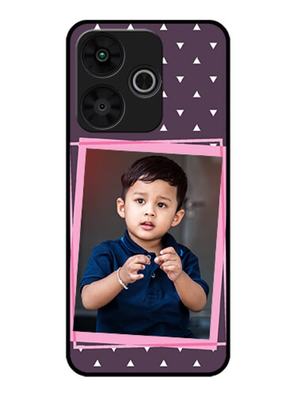 Custom Poco M6 Plus 5G Custom Metal Phone CaseTriangle Pattern Dotted Design