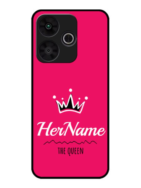 Custom Poco M6 Plus 5G Custom Metal Phone CaseQueen With Name Design