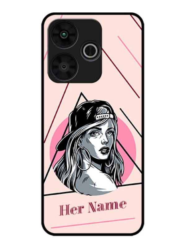 Custom Poco M6 Plus 5G Custom Metal Phone CaseRockstar Girl Design