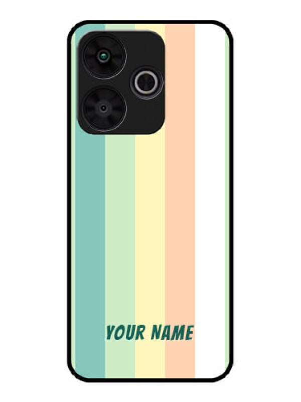 Custom Poco M6 Plus 5G Custom Metal Phone CaseMulti - Colour Stripes Design