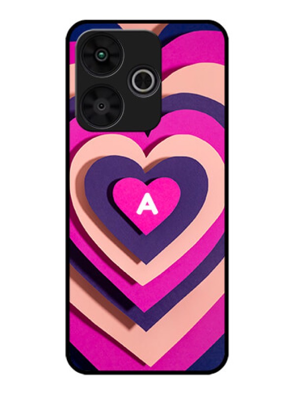 Custom Poco M6 Plus 5G Custom Metal Phone CaseCute Heart Pattern Design