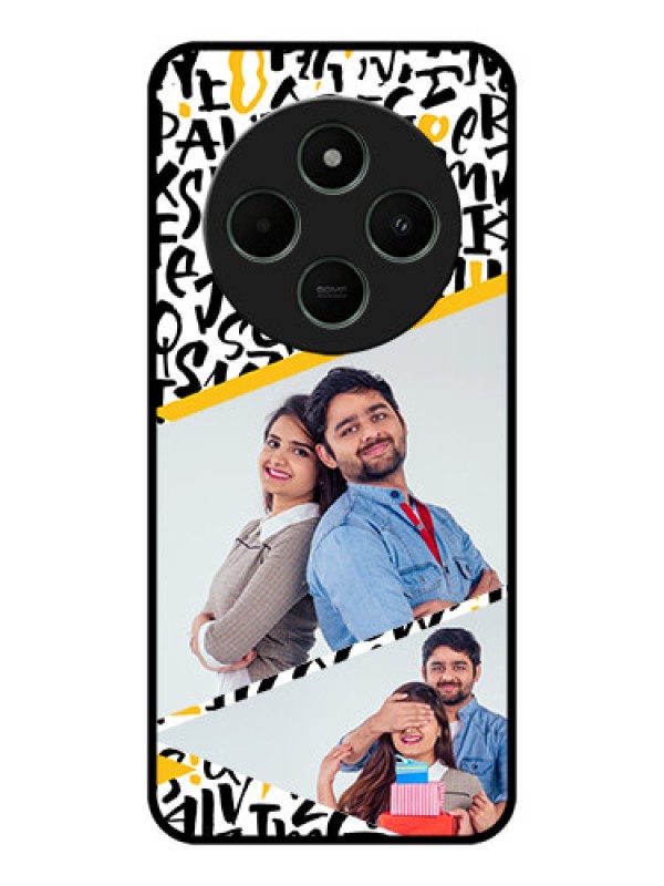 Custom Poco M7 5G Custom Metal Phone Case - Letters Pattern Design