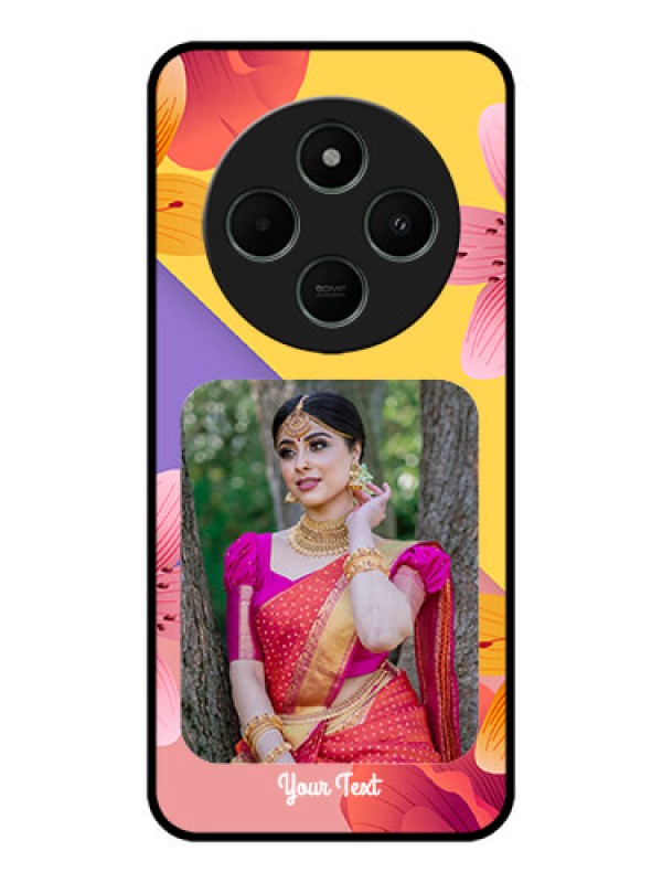 Custom Poco M7 5G Custom Metal Phone Case - 3 Image With Vintage Floral Design