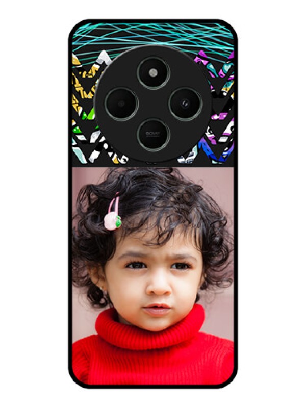 Custom Poco M7 5G Custom Metal Phone Case - Neon Abstract Design