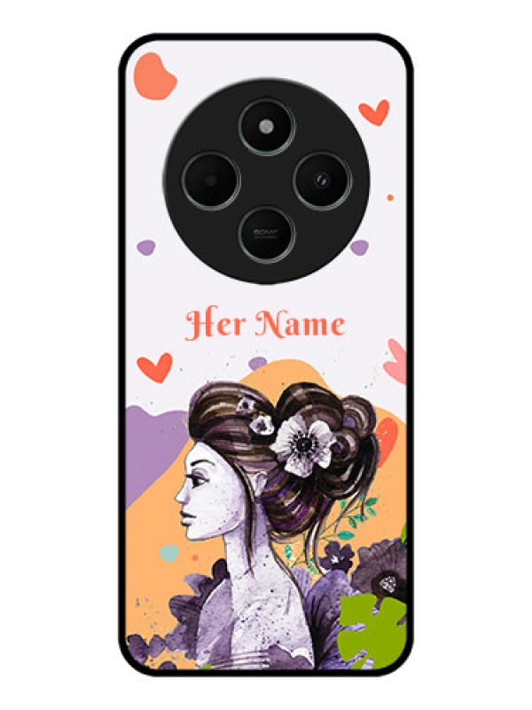 Custom Poco M7 5G Custom Metal Phone Case - Woman And Nature Design