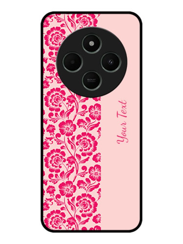 Custom Poco M7 5G Custom Metal Phone Case - Attractive Floral Pattern Design
