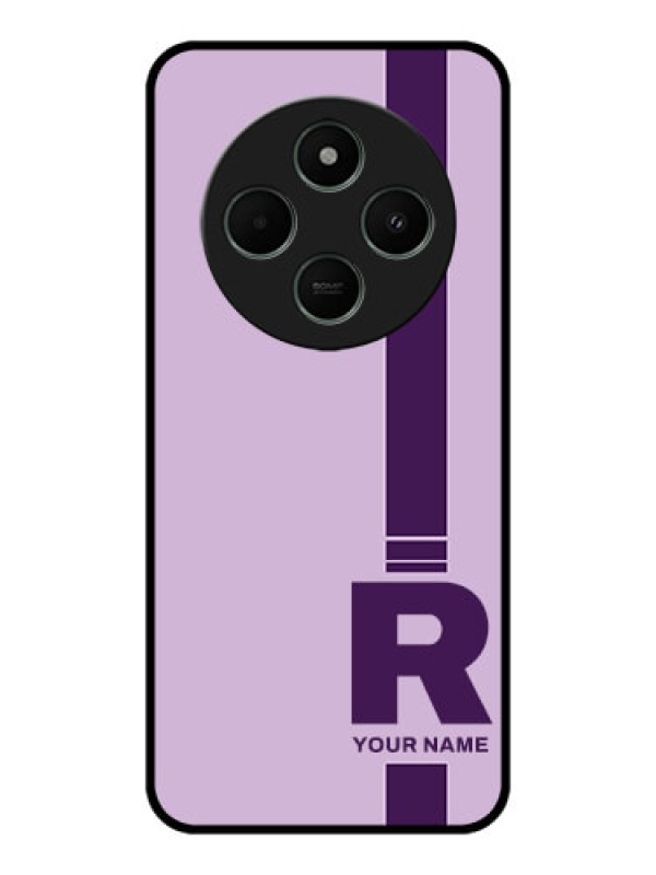 Custom Poco M7 5G Custom Metal Phone Case - Simple Dual Tone Stripe With Name Design